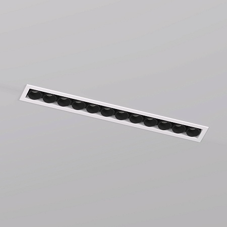 DK2515-WB Встраиваемый светильник SPACE со светодиодом L240mm 220V 20W 38° 4000К IP20 белый/черный алюминий - фото