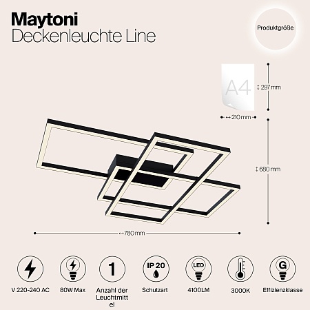 Потолочный светильник Maytoni MOD015CL-L80B - фото