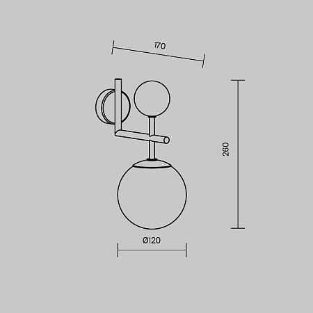 Настенный светильник (бра) Maytoni MOD436WL-01BS - фото