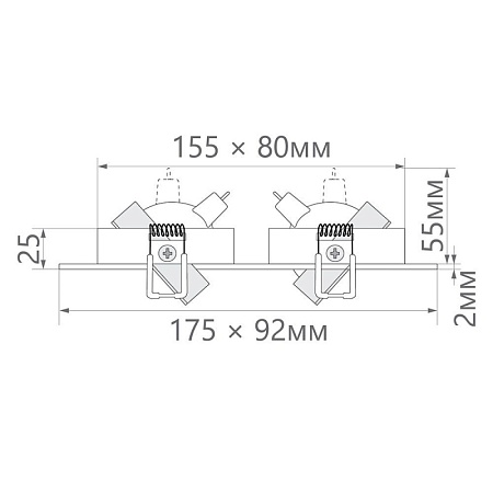 Светильник встраиваемый Feron DL2802 потолочный MR16 G5.3 хром - фото