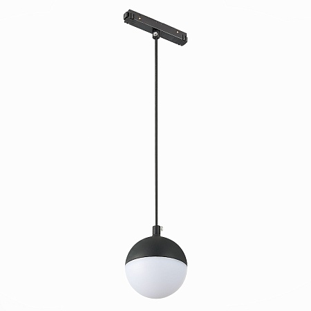 Магнитный трековый светильник подвесной Черный LED 1*7W 3000K 520Lm Ra>80 120° IP20 D90 ST358.433.07 - фото