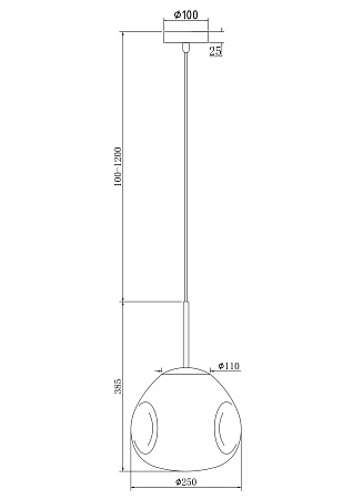 Подвесной светильник Maytoni Mabell P014PL-01G - фото