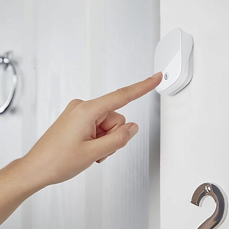 Звонок беспроводной (клавиша и база в розетку) радиочастотный 433MHz, белый, DB-380 - фото