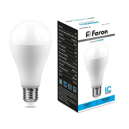 Лампа светодиодная Feron LB-130 Шар E27 30W 175-265V 6400K - фото