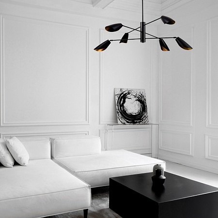 Светильник подвесной Черный/Черный E14 6*60W SLE1254-403-06 - фото