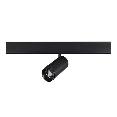 Магнитный трековый светильник ZOOM Черный LED 1*20W 3000K Lm Ra90 10-55° IP20 D60xH170 ST357.436.20 - фото