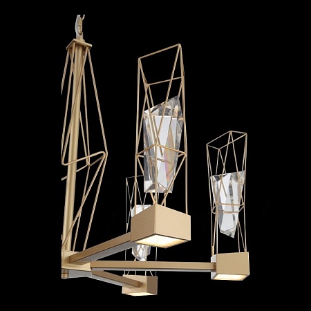 Люстра подвесная ST-Luce Матовое золото/Матовое золото, Прозрачный LED 6*8W 4000K SL815.203.06 - фото