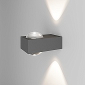 Уличный настенный светильник со светодиодами Lenses серый 35191/W Elektrostandard