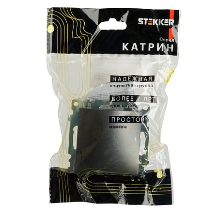 Кабельный вывод (механизм), STEKKER, серия Катрин, графит, GLS00-7116-06 - фото