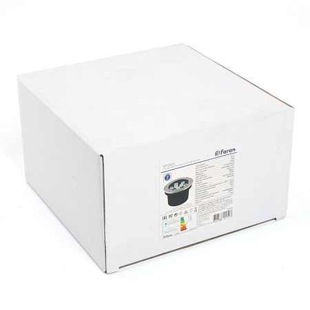Светодиодный светильник тротуарный (грунтовый) Feron SP2803, 10W, AC/DC12V, низковольтный, 3000К, металлик, 160*H90mm, вн.диаметр: 110mm, IP67 - фото