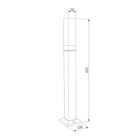 Ландшафтный светодиодный светильник чёрный IP54 1537 TECHNO LED Elektrostandard - фото