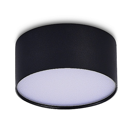 Светильник потолочный Черный LED 1*12W 4000K 1 080Lm Ra>90 120° IP20 D120xH55 185-265V ST606.442.12 - фото