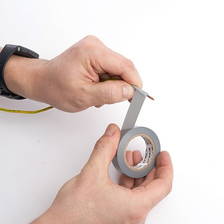 Изоляционная лента STEKKER INTP01319-20 0,13*19 мм, 20 м. серебро - фото