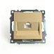 Розетка компьютерная 1-местная RJ-45 (механизм), STEKKER, GLS00-7107-08, серия Катрин, золото - фото