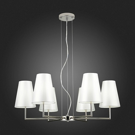 Светильник подвесной Никель/Белый E14 6*40W SLE105903-06 - фото