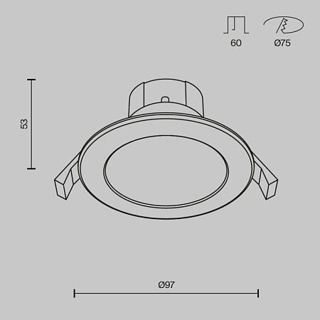 Встраиваемый светильник Technical Stockton DL015-6-L7W - фото