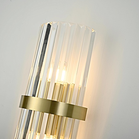 Бра Odeon Clear Glass Gold Metal Wall Lamp Imperiumloft 147727-22 - фото