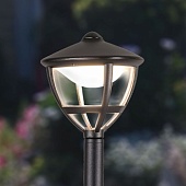 Уличный светодиодный светильник на столбе Gala F черный IP44 GL LED 3001F