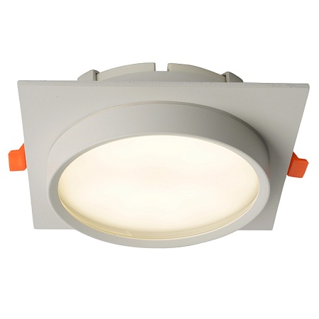 Светильник встраиваемый Feron DL705 потолочный GX70 белый квадрат IP44 - фото