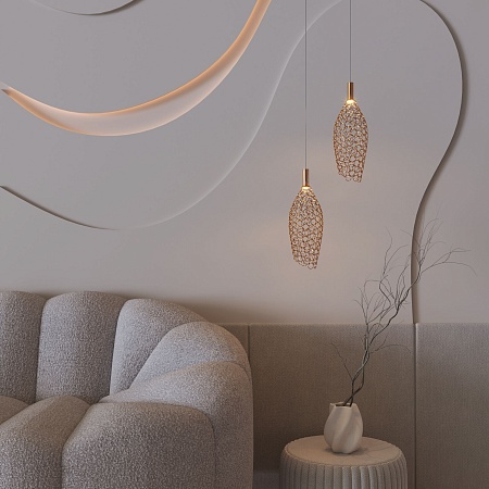 Подвесной светильник Eurosvet 90380/1 золото - фото