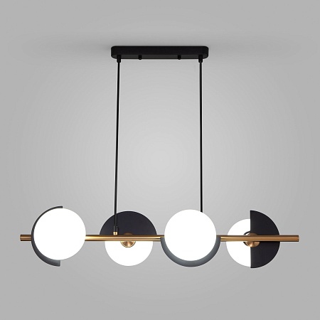 Подвесной светильник Eurosvet 70149/4 черный/латунь Smart - фото