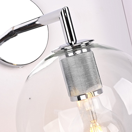 Бра Rh Utilitaire Globe Shade Single Sconce Silver Imperiumloft 123277-22 - фото