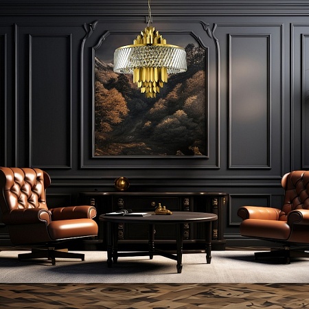 Люстра подвесная ST-Luce Латунь/Прозрачный E14 13*40W SL1635.303.13 - фото