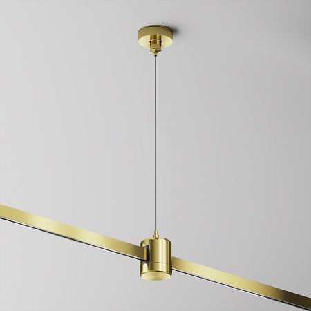 Подвес тросовый Hang с прямым коннектором питания Flarity латунь - фото
