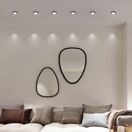 Встраиваемый точечный светильник 114 MR16 белый/черный Elektrostandard - фото