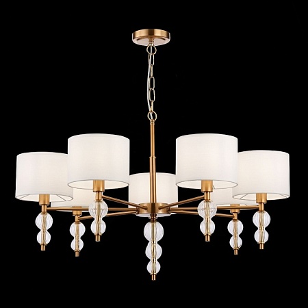 Светильник подвесной Латунь, Прозрачный/Белый E14 7*40W SLE105713-07 - фото