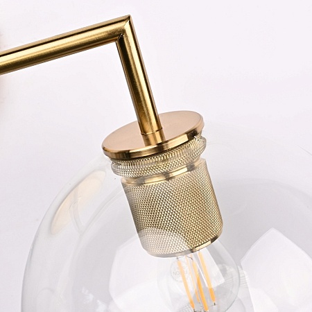 Бра Rh Utilitaire Globe Shade Double Sconce Brass Imperiumloft 123273-22 - фото