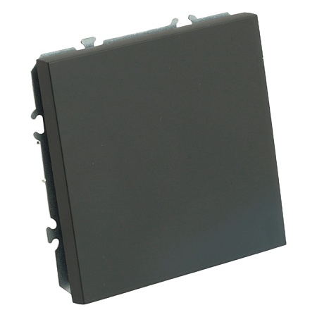 Выключатель 1-клавишный (механизм), STEKKER, 250В, 10А, серия Эмили, RSW10-5103-05, черный уголь, soft touch - фото