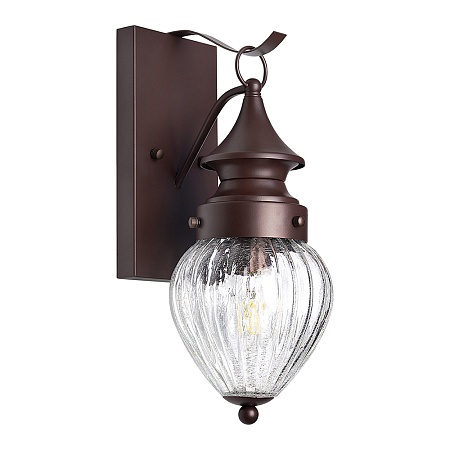 Светильник садово-парковый Feron PL540 на стену вниз 60W E27 230V, коричневый - фото