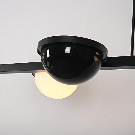 Реечный Подвесной Светильник Palma Wall Lamp 3 Шара + 1 Вазон Горизонтальная Imperiumloft 204173-22 - фото