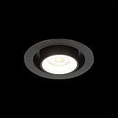 Св-к встр. Черный LED 1*12W 3000K 900Lm Ra80 24° IP20 D90xH92 180-240V ST702.438.12