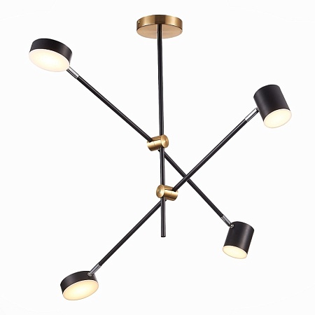 Светильник потолочный ST-Luce Черный, Латунь/Черный LED 4*5W 3000K SL1604.432.04 - фото