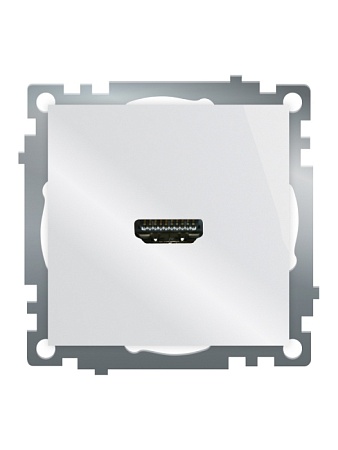 Розетка HDMI 2.1, Type A  (механизм), STEKKER GLS00-7118-01, серия Катрин, белый - фото