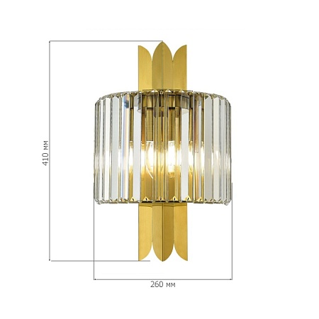 Бра ST-Luce Латунь/Прозрачный E14 2*40W SL1635.301.02 - фото