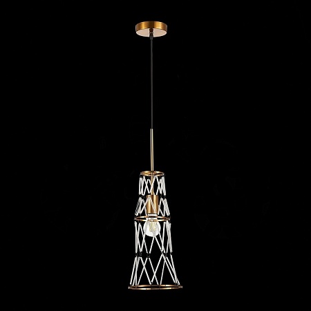 Светильник подвесной ST-Luce Золотистый/Золотистый, Прозрачный E27 1*60W SL1016.203.01 - фото