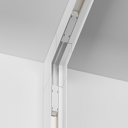 Коннектор угловой внутренний Gravity накладной белый - фото