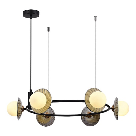 Светильник подвесной ST-Luce Черный/Дымчатый, Белый G9 6*5W 4000K SL1521.413.06 - фото