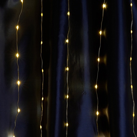 Светодиодная гирлянда Feron CL28 занавес Водопад  3*3м  + 3м 230V  5000K с контроллером, c питанием от сети, белый шнур - фото