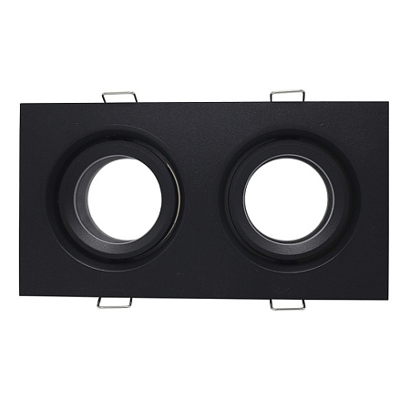 Св-к встр. Черный GU10 2*50W IP65 L180xW90xH40 220V Без ламп ST255.428.02 - фото