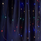 Светодиодная гирлянда Feron CL590 занавес типа Роса 2*2м  + 2м мультиколор USB, прозрачный шнур
