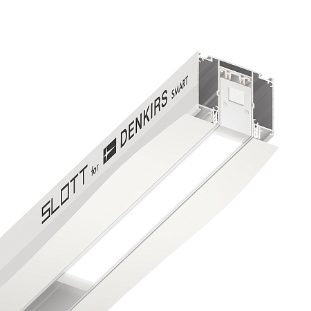 TR2014-WH Профиль-трек SLOTT for DENKIRS SMART, для натяжных потолков, 2 м, алюминий, белый - фото