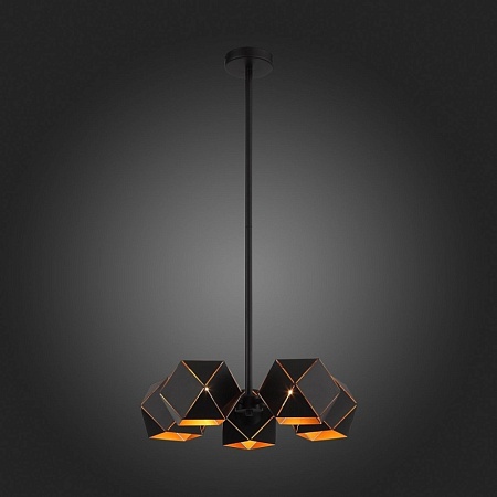 Люстра потолочная ST-Luce Черный/Черный, Золото E14 5*40W SL258.402.05 - фото