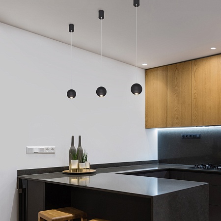 Подвесной светодиодный светильник 50215/1 LED черный Elektrostandard - фото