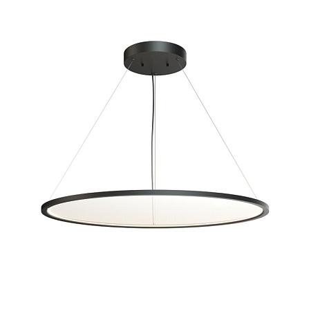 DK6620-BK Подвесной горизонтальный светильник Veil со светодиодом H900 d1000 220V 96W 3000-6000K IP20 черный алюминий - фото