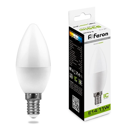 Лампа светодиодная Feron LB-770 Свеча E14 11W 175-265V 4000K - фото