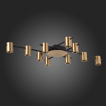 Светильник потолочный ST-Luce Черный/Латунь GU10 10*7W SL1207.402.10 - фото